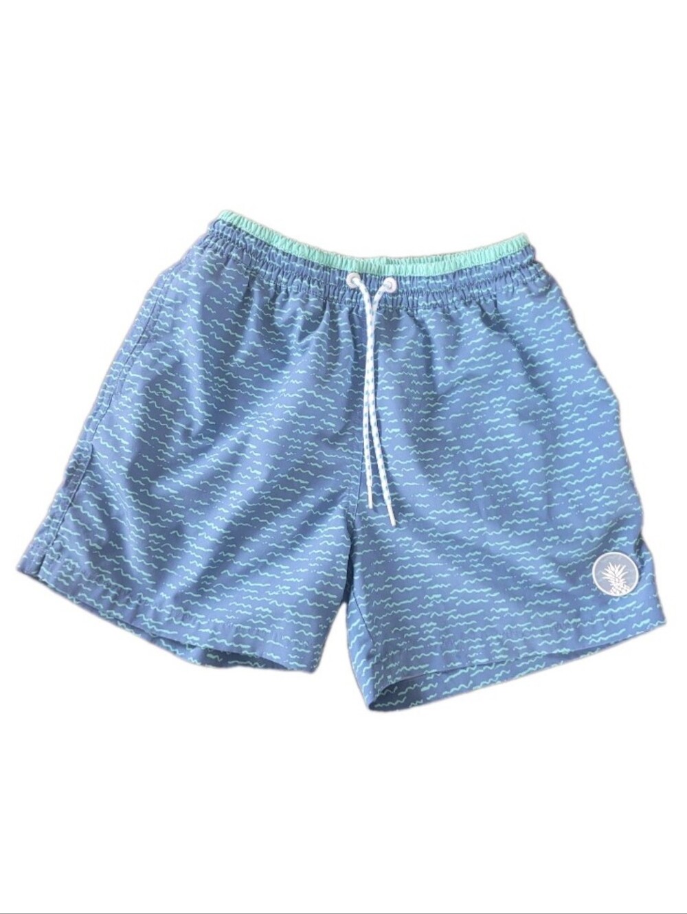 Chubbies Men's Swim Trunks Mesh Removed  Shorts Waves Pineapple Size Small Beach